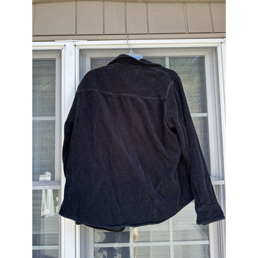 Vintage Gap Corduroy Shirt Jacket Mens Button Up Heavyweight Black medium - Picture 3 of 3